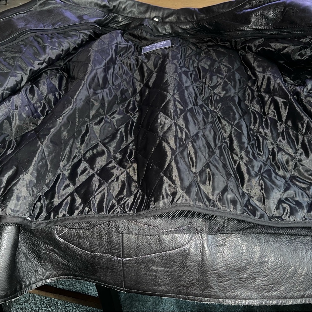 COPY - Black leather pro rider motorcycle jacket